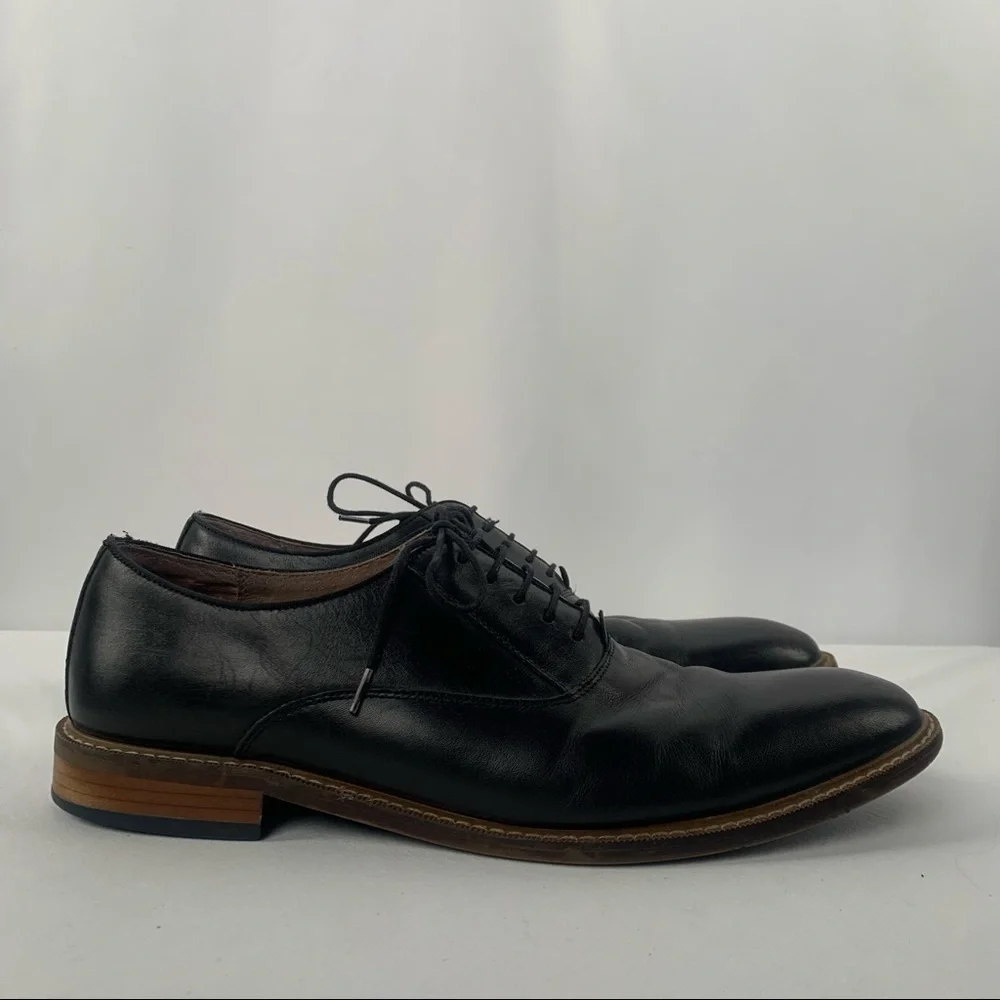 Aston Grey Leu Leather Lace Up Oxford in‎ Black Size 12